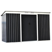 CAPANNO CASETTA ATTREZZI DA GIARDINO IN ACCIAIO CON PORTE SCORREVOLI