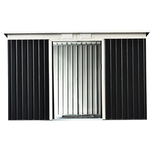 CAPANNO CASETTA ATTREZZI DA GIARDINO IN ACCIAIO CON PORTE SCORREVOLI