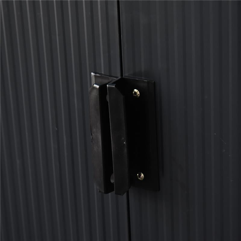 CAPANNO CASETTA ATTREZZI DA GIARDINO IN ACCIAIO CON PORTE SCORREVOLI