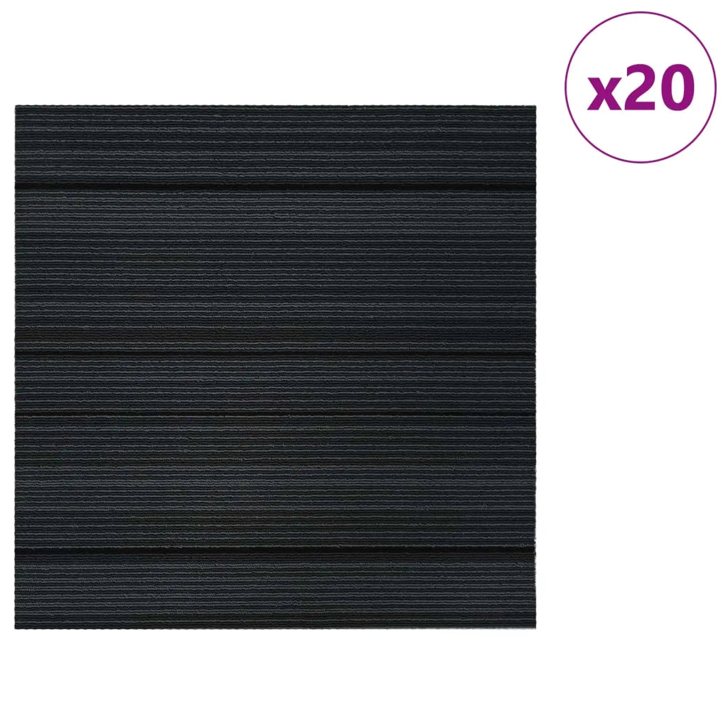 Piastrella per Tappeto Rigato Grigio Chiaro 50 x 50 cm 20 pcs 42032463