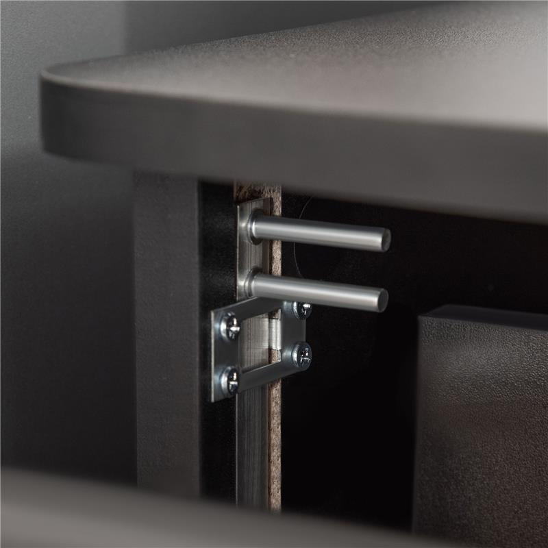 ARMADIETTO DA UFFICIO CON 2 CASSETTI E 5 RUOTE 43 X 45 X 72 CM COLORE NERO