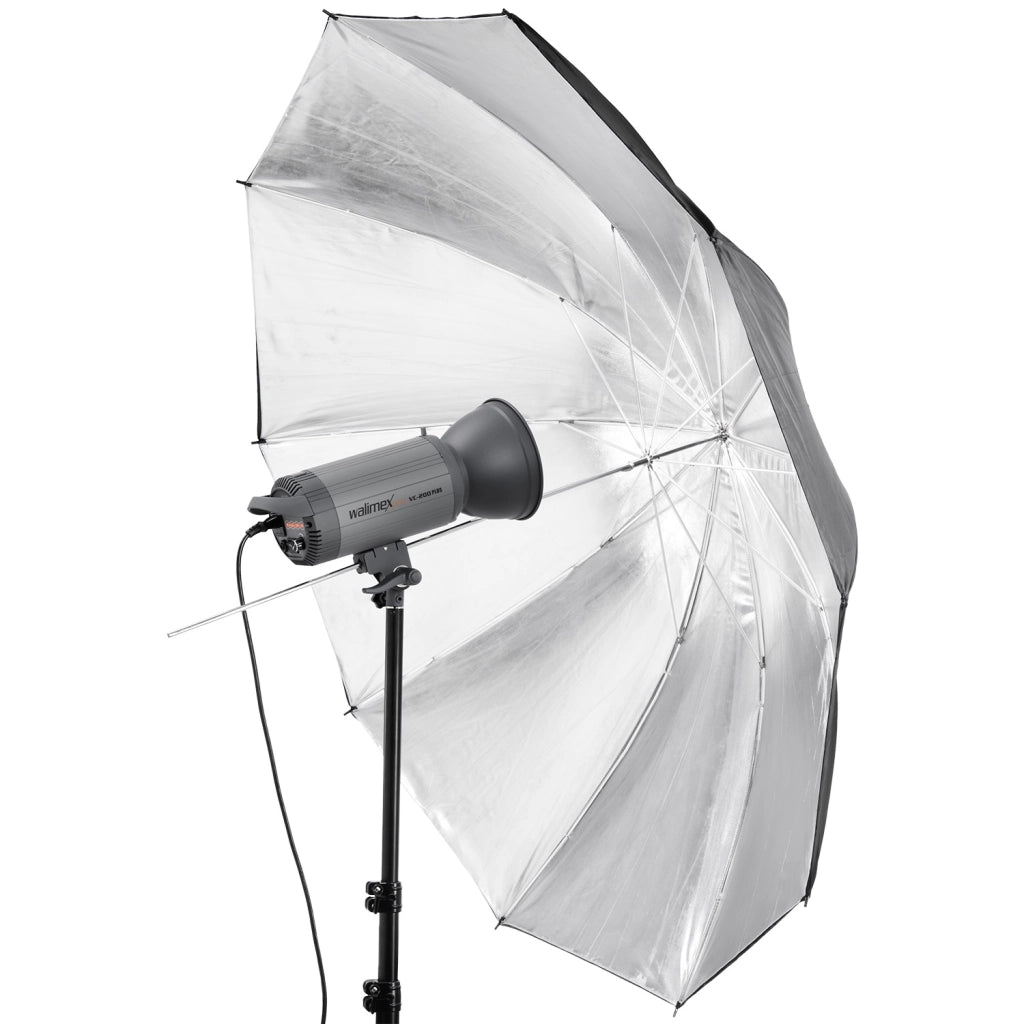 Ombrello reflex nero/argento, 150 cm