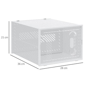 MOBILE SCARPIERA MODULARE SALVASPAZIO, 18 CUBI BIANCO