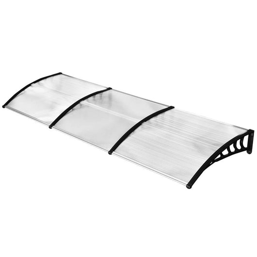 TETTOIA PER ESTERNI CURVA CON VITI E BULLONI INCLUSI, IN POLICARBONATO, PP E ALLUMINIO, 122X89X24 CM