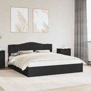 Letto con Contenitore Nero 200 x 200 cm Legno multistrato