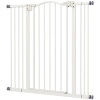 CANCELLINO PER CANI ESTENSIBILE SENZA VITI REGOLABILE DA 74-100 CM IN METALLO, BIANCO