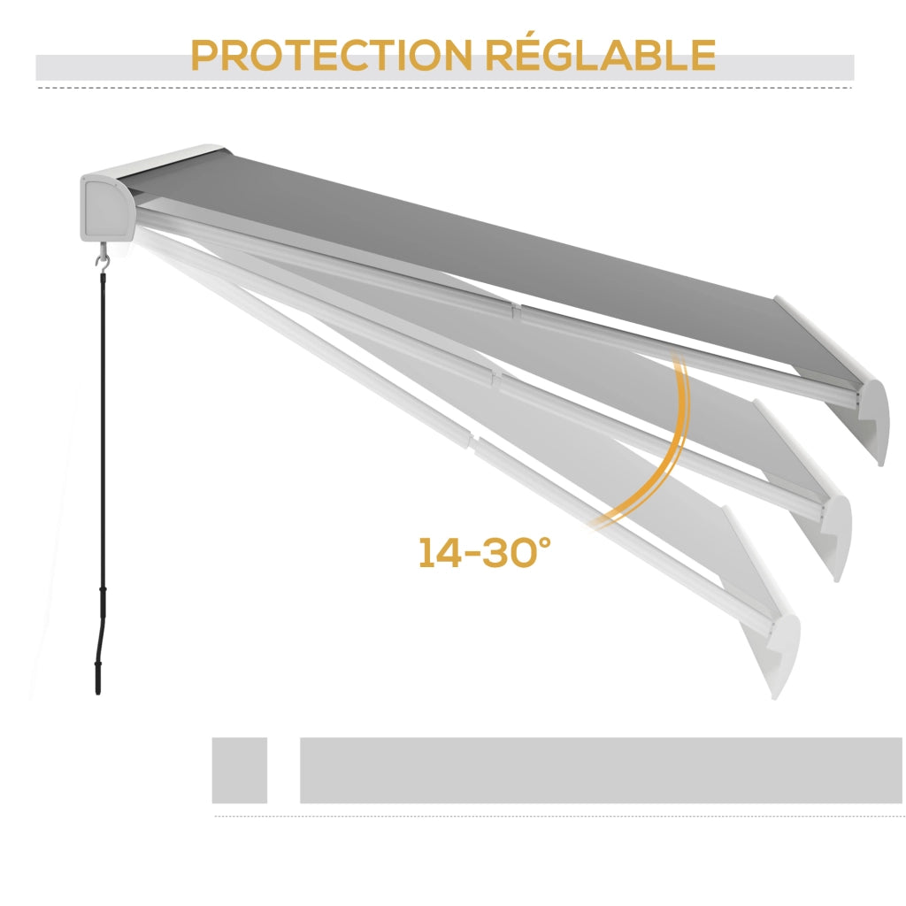 Tenda da esterno motorizzata ¨C zephmum ¨C grigio chiaro 3x2.5m