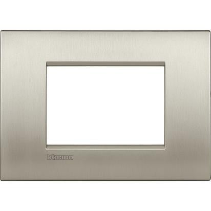 Living Light - Placca 3P Titanio spazzolato - LNC4803TIS