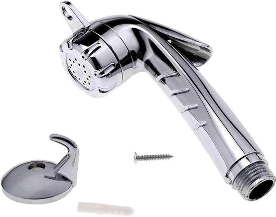 Douchekop con Funzione di Arresto - Bidet - Douchekop 1/2 Pollice - Design a Specchio con Cromo - Kunststof ABS di Alta Qualità
