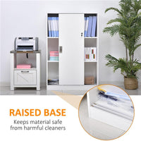 ARMADIETTO DA UFFICIO A 3 RIPIANI CON 2 CHIAVI DI SICUREZZA, IN TRUCIOLATO, 80X40X120 CM, BIANCO