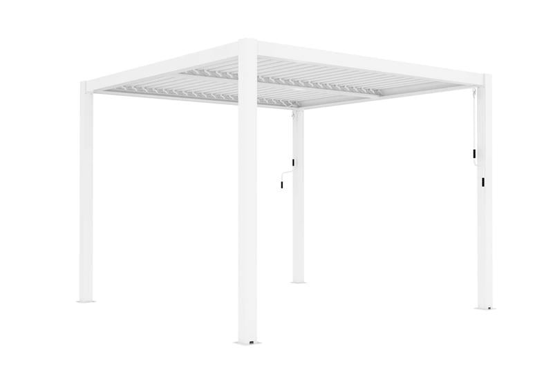 PERGOLA BIOCLIMATICA 4 X 4 IN ALLUMINIO COLORE BIANCO