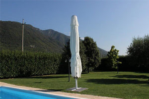 OMBRELLONE GIOVE IN COLORE BIANCO 5 X 5 MT