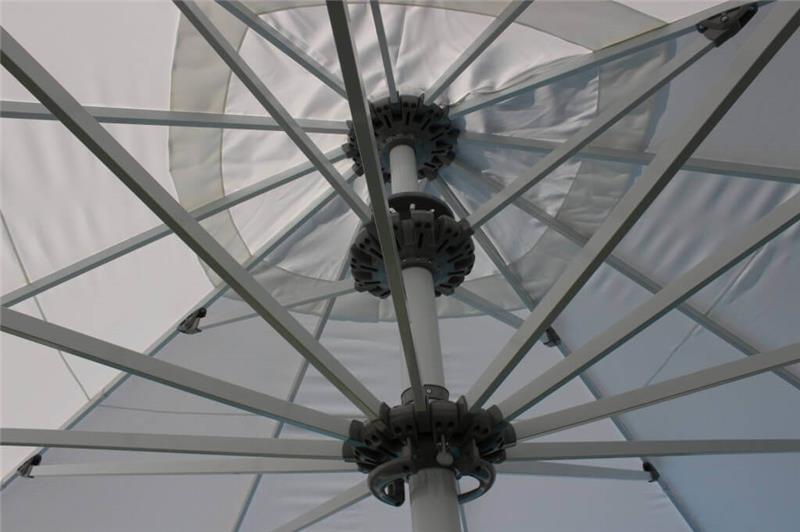 OMBRELLONE GIOVE IN COLORE BIANCO 5 X 5 MT