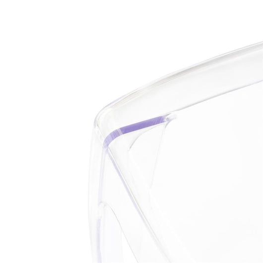 SEDIA BERCY IN POLICARBONATO FORMA SCHIENALE ORGANICA E SINUOSA PER INTERNI COLORE TRASPARENTE 46,3X53X89,6H CM