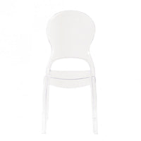 SEDIA HALLES IN POLICARBONATO SILHOUETTE CURVE CLASSICHE PER INTERNI COLORE TRASPARENTE 46,1X55X98H CM