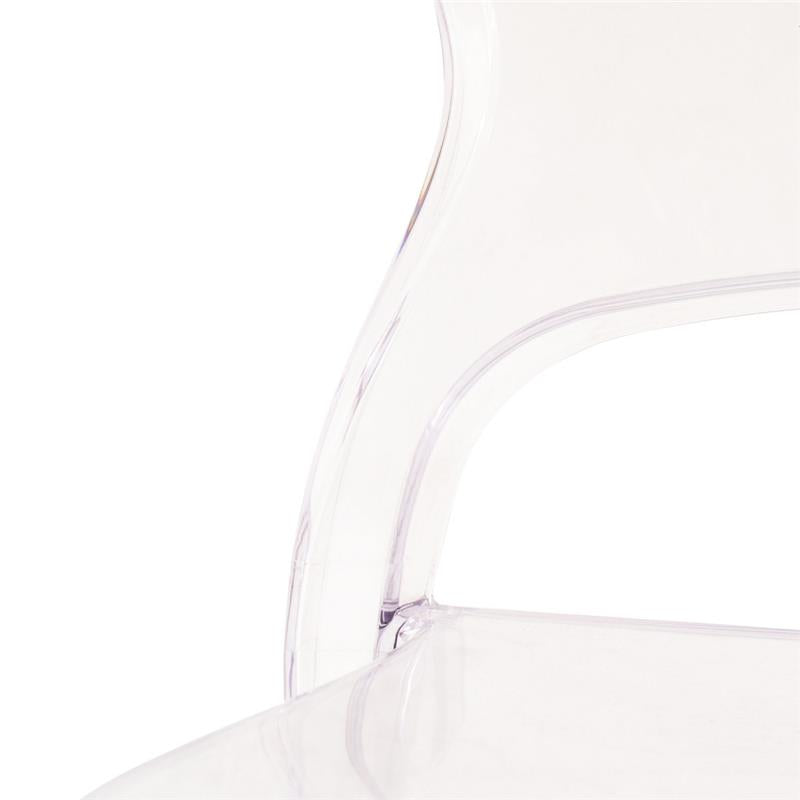 SEDIA HALLES IN POLICARBONATO SILHOUETTE CURVE CLASSICHE PER INTERNI COLORE TRASPARENTE 46,1X55X98H CM