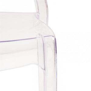 SEDIA HALLES IN POLICARBONATO SILHOUETTE CURVE CLASSICHE PER INTERNI COLORE TRASPARENTE 46,1X55X98H CM