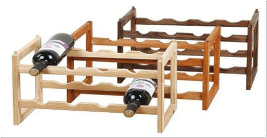 CANTINETTA PORTABOTTIGLIE IN LEGNO 42X24X26CM CON 8 POSTI IN COLORE ASSORTITO OKX