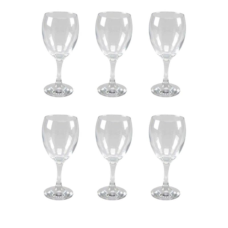 SET 6 CALICI IMPERO IN VETRO DA CUCINA ELEGANTI 340 CC