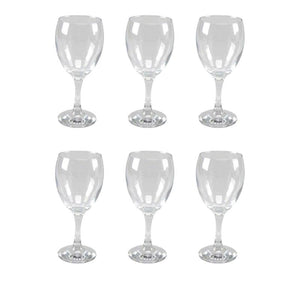 SET 6 CALICI IMPERO IN VETRO DA CUCINA ELEGANTI 340 CC