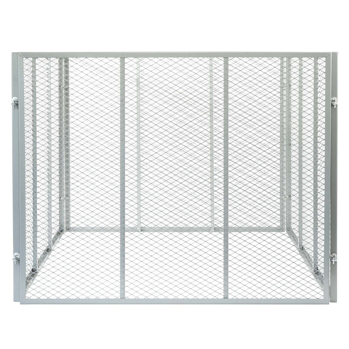 Compostiera 100x100x80cm per 800 litri di compost con griglie di metallo per il compostaggio aperto