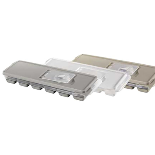 STAMPO GHIACCIO IN SILICONE CON COPERCHIO ESTRAZIONE FCILITATA  COLORI ASSORTITI 26X9CM