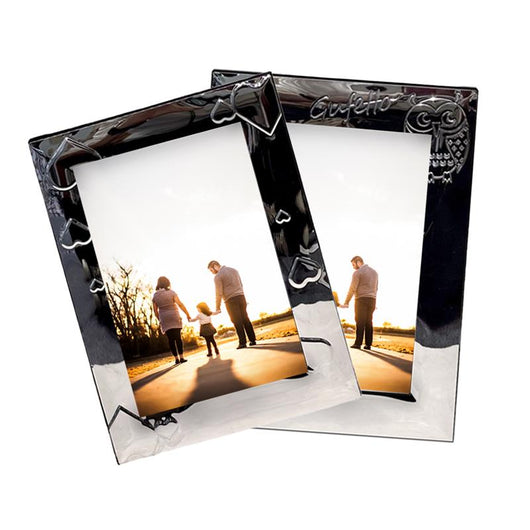 MA MAISON SET 2 PORTAFOTO ARTEMIDE COLORE ARGENTO CON APPOGGIO FANTASIE ASSORTITE 10X15 CM