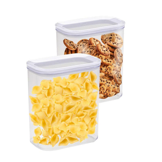 MA MAISON CLEAR AND FRESH CONTENITORE RETTANGOLARE TRASPARENTE CON COPERCHIO BIANCO 1,5 LT