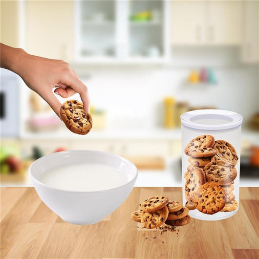 MA MAISON SET 2 CLEAR AND FRESH CONTENITORE RETTANGOLARE TRASPARENTE CON COPERCHIO BIANCO 1 LT