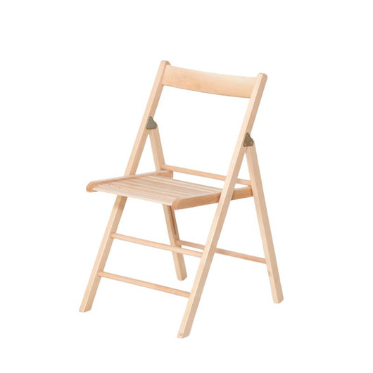 SEDIA PIEGHEVOLE NATURALE REALIZZATA INTERAMENTE IN FAGGIO RESISTENTE E COMODA PER INTERI ED ESTERNI 85X42X7 CM OKX