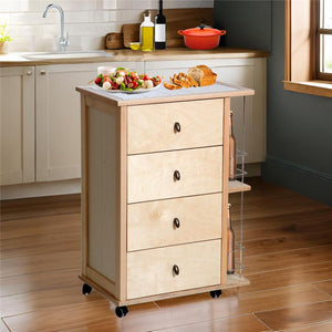 CASSETTIERA POKER + PORTABOTTIGLIE NATURALE IN FAGGIO BASE INFERIORE MULTISTRATO DI BETULLA 4 CASSETTI PIANO MATTONELLE IN CERAMICA