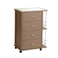 CASSETTIERA POKER + PORTABOTTIGLIE TORTORA  IN FAGGIO BASE INFERIORE MULTISTRATO DI BETULLA 4 CASSETTI RUOTE IN PLASTICA GOMMATA