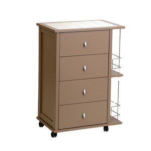 CASSETTIERA POKER + PORTABOTTIGLIE TORTORA  IN FAGGIO BASE INFERIORE MULTISTRATO DI BETULLA 4 CASSETTI RUOTE IN PLASTICA GOMMATA