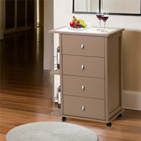 CASSETTIERA POKER + PORTABOTTIGLIE TORTORA  IN FAGGIO BASE INFERIORE MULTISTRATO DI BETULLA 4 CASSETTI RUOTE IN PLASTICA GOMMATA