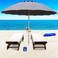 OMBRELLONE 16 STECCHE CM 240 H IN COLORAZIONE ASSORTITA  E INCLINABILE