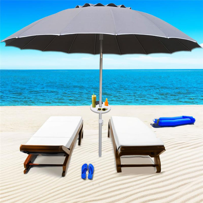 OMBRELLONE 16 STECCHE CM 240 H IN COLORAZIONE ASSORTITA  E INCLINABILE