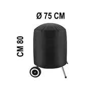 MA MAISON COPERTURA PROTETTIVA PER BARBECUE TONDO WATERPROOF CORDINO REGOLABILE COLORE NERO 75X80 H CM