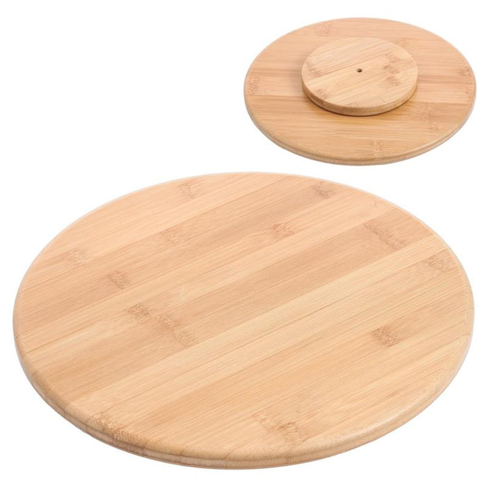 MA MAISON LEAVES VASSOIO GIREVOLE SPESSO E RESISTENTE IN BAMBOO DA CUCINA Ø 40 CM