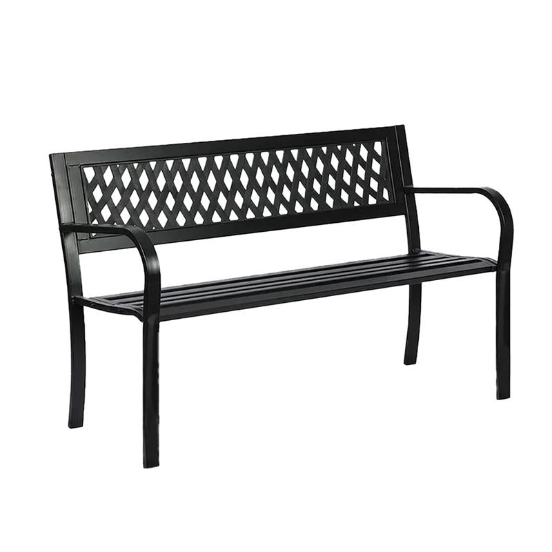 MA MAISON PANCHINA DA GIARDINO IN METALLO CON BRACCIOLI SCHIENALE DECORATO CON FORI 118X52X75H CM