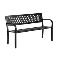 MA MAISON PANCHINA DA GIARDINO IN METALLO CON BRACCIOLI SCHIENALE DECORATO CON FORI 118X52X75H CM