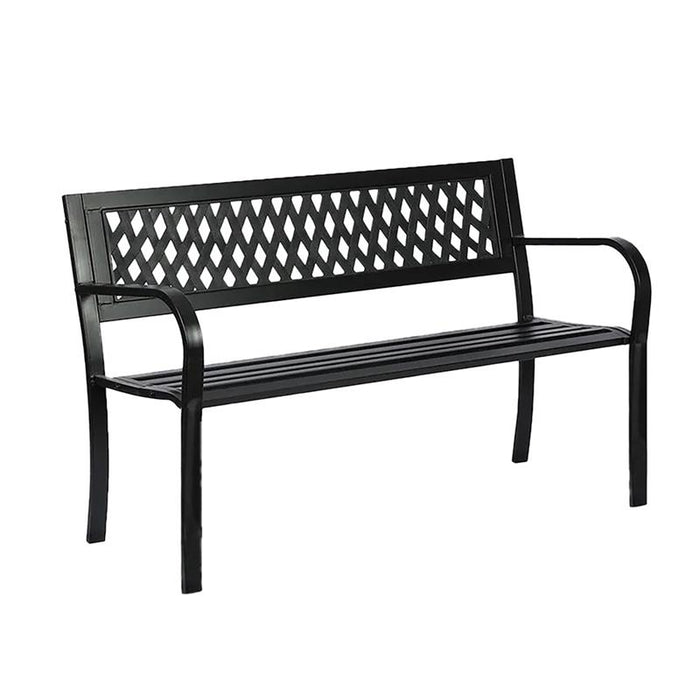 MA MAISON PANCHINA DA GIARDINO IN METALLO CON BRACCIOLI SCHIENALE DECORATO CON FORI 118X52X75H CM