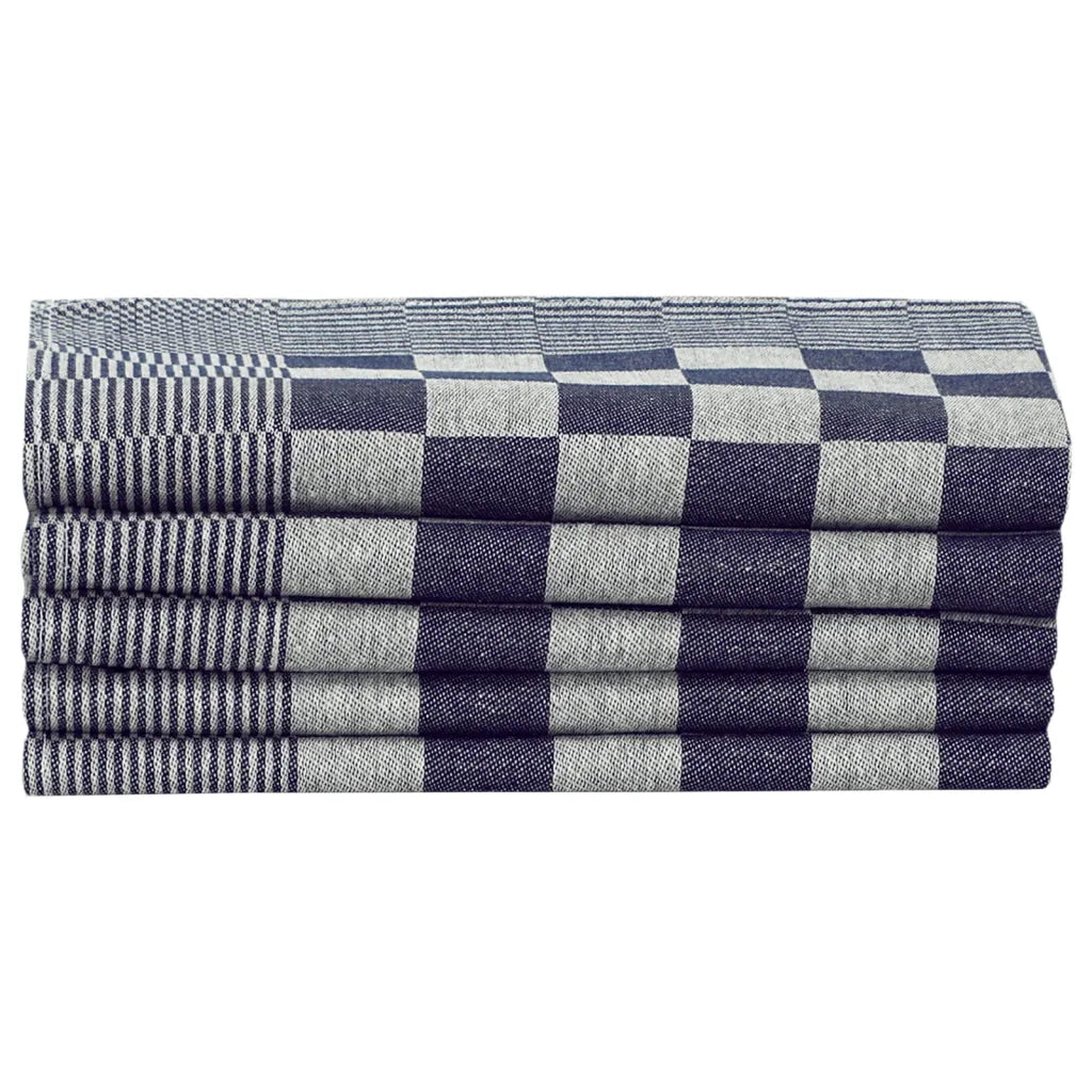 Set Strofinacci 10 pz in Cotone Blu e Bianco 136288