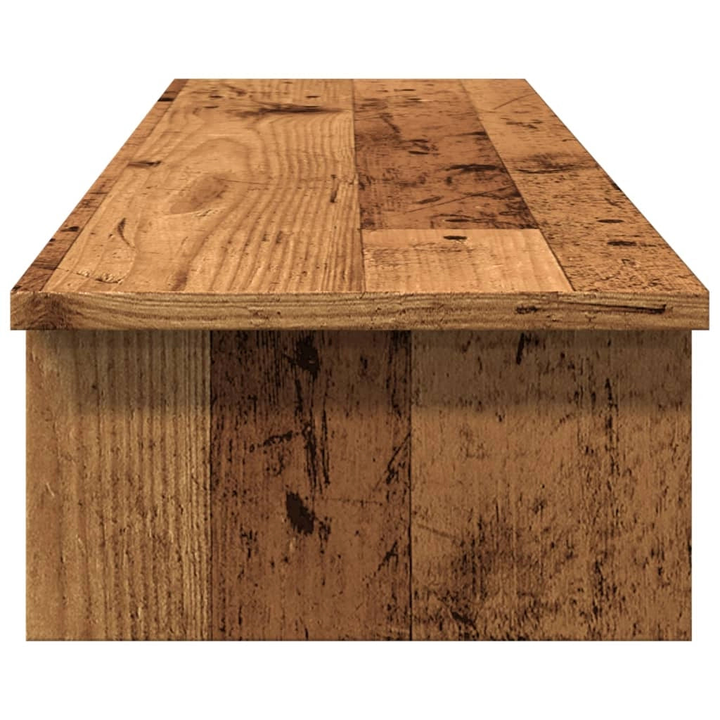 Supporto per monitor mobile da scrivania legno vecchio 100 x 27 x 15 cm legno ingegnerizzato marrone 02_0045005