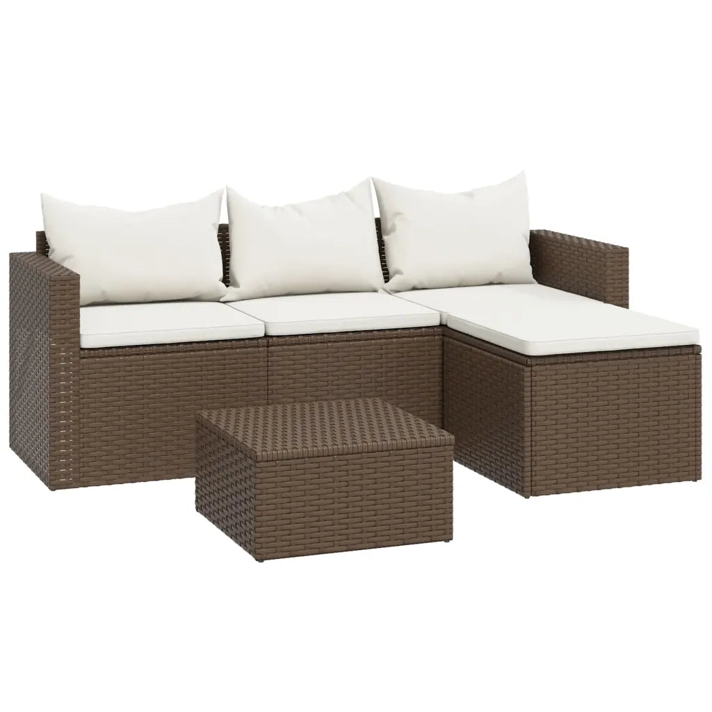 Set Mobili da Giardino | Set Salotto da Giardino Marrone in Polyrattan