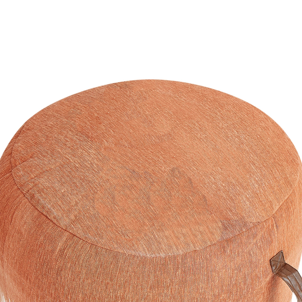 Pouf Bianco Arancione Cotone 50 x 30 cm Gradiente Stampato Modello Decorativo Seduta fatta a mano Boho Stile Moderno Soggiorno Camera da Letto