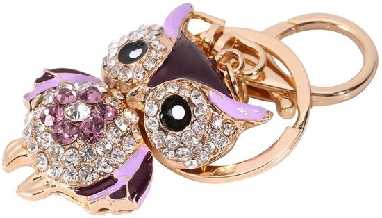 Accessorio per Chiave/Portachiavi - Design Stilistico - Decorazione Carina - Ideale per Regali - Charme di Cristalli - Disegno Elegante per Portachiavi