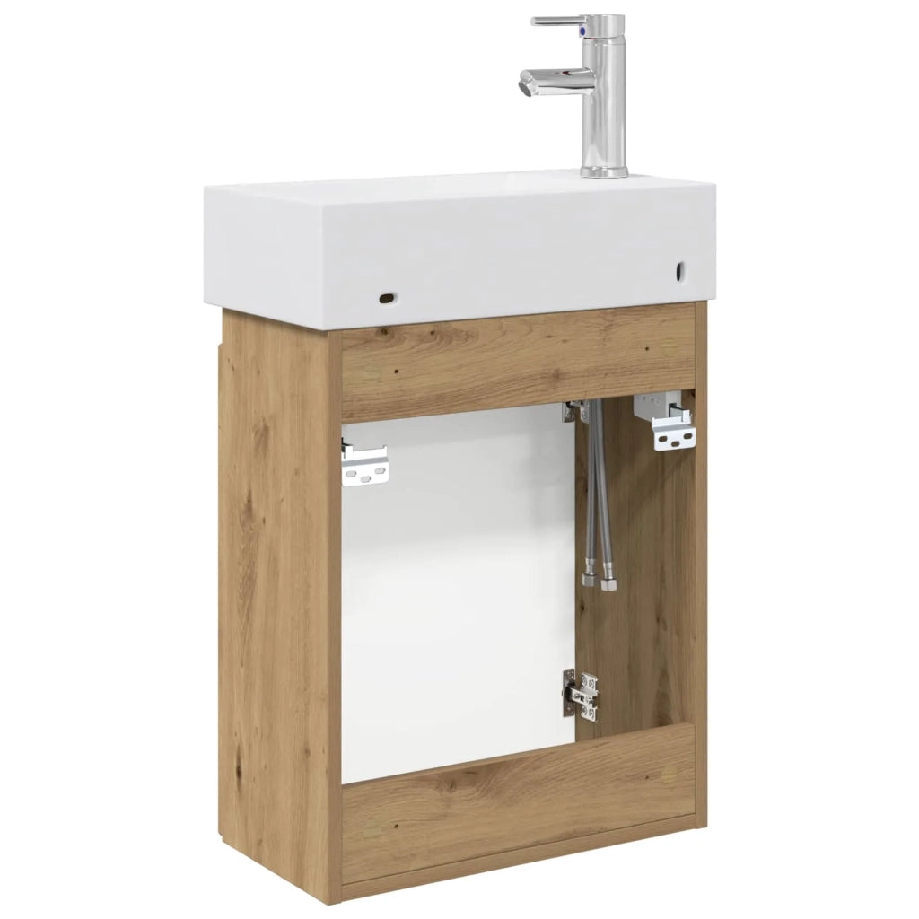 Mobile bagno con rubinetto Rovere Artigianale 889510