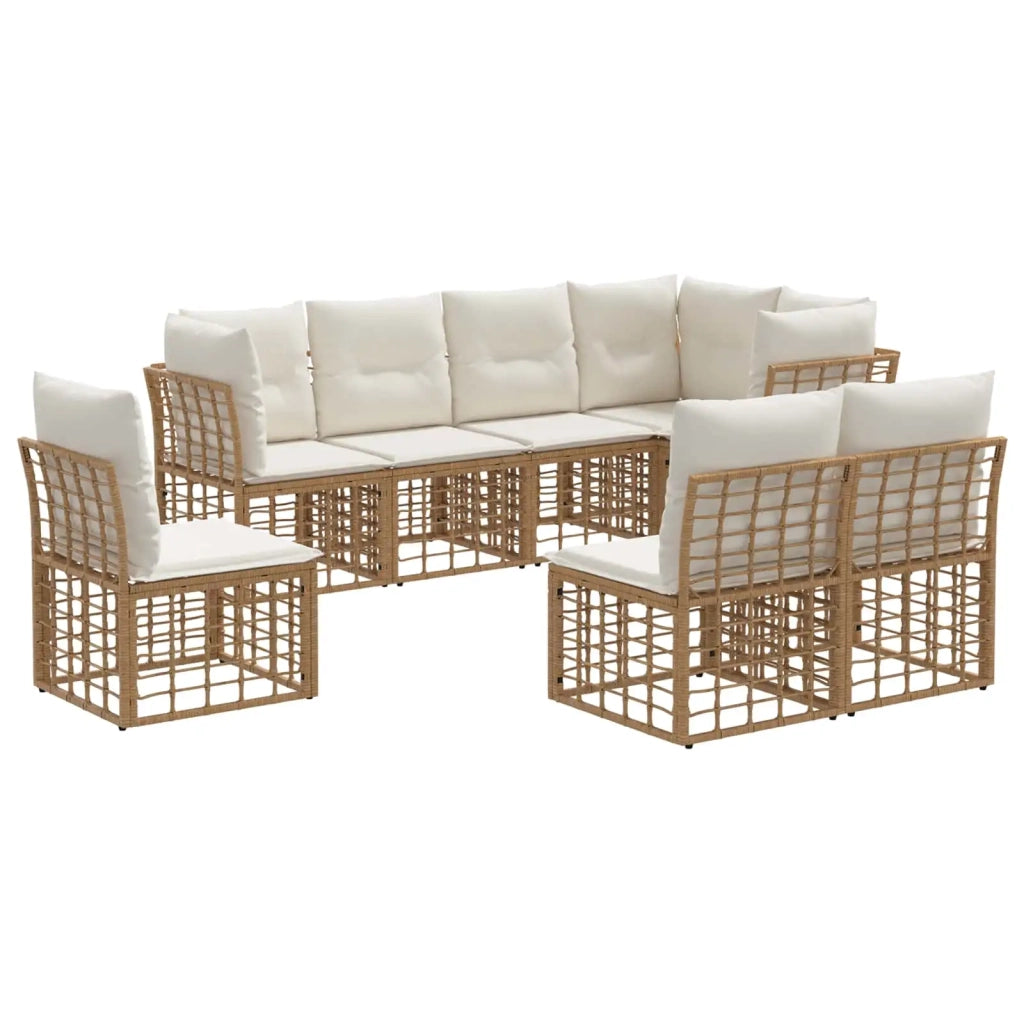 Set di divani da esterno Naturale Poliestere 3437484