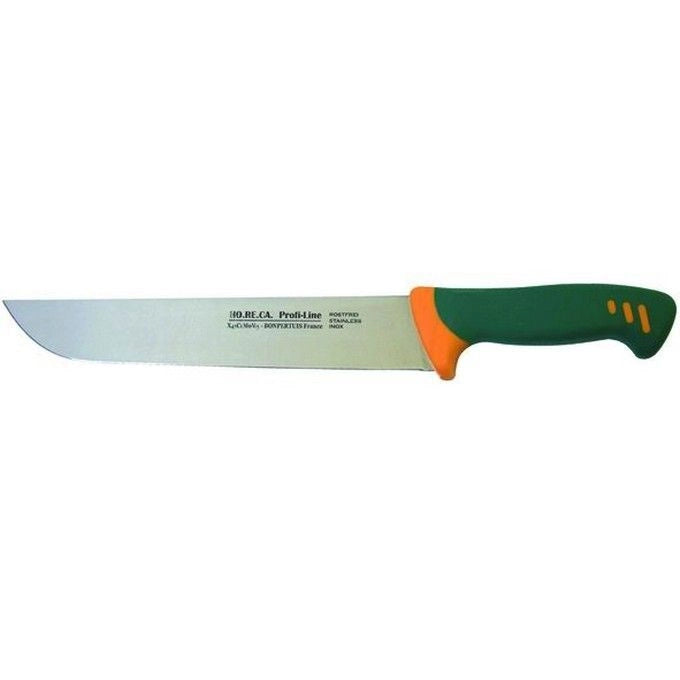 Marietti BUT26 Profi-Line Coltello da Macellaio 26 cm Lama in Acciaio Inossidabile Manico Ergonomico Antiscivolo colore Verde-arancione