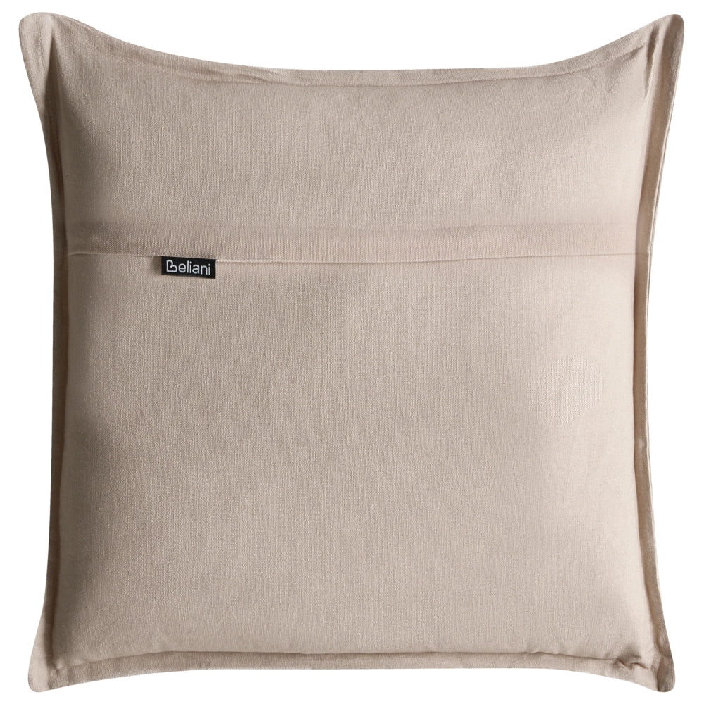 Set di 2 cuscini decorativi in tessuto di cotone bianco e beige con motivo floreale 45 x 45 cm
